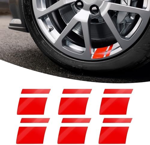 Amazon.com: 6PCS Car Rim Decals, Reflective Stickers for 18-21 Inch ...
