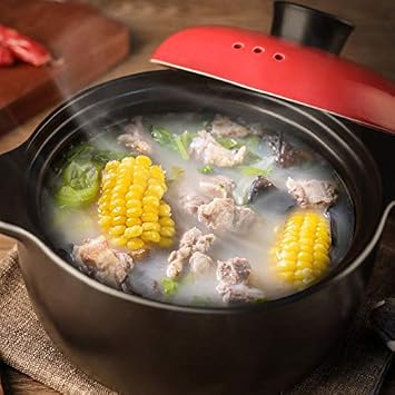 Ceramic Cookware Casserole Korean Cooking Pot Heat-Resistant Casserole for Kitchen Stew Cooker
