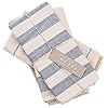 MEEMA Kitchen Towels and Dishcloths, Ecofriendly Upcycled Cotton Set of 4, Large 20 x 28 in Super Absorbent Premium Weave, Toallas de cocina