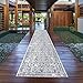 Vaukki Hallway Runner Rug, Vintage Shaggy Soft Laundry Rug Runner, Non Slip Entryway Runner Mat, Washable Farmhouse Kitchen Area Carpet for Bathroom, Entryway and Bedroom (2'6'' X 10', Grey)