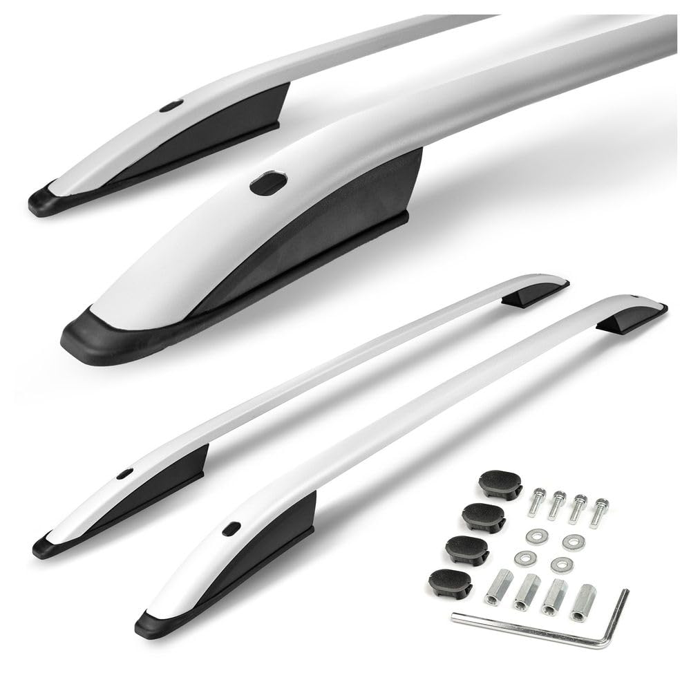 CHROMEMASTER | Barras Portaequipajes, Rieles de Techo Compatible con Suzuki Jimny 1998-2018; Se Utilizan para el Montaje de Portaequipajes de Techo, Cajas de Techo o Portabicicletas; Aluminio