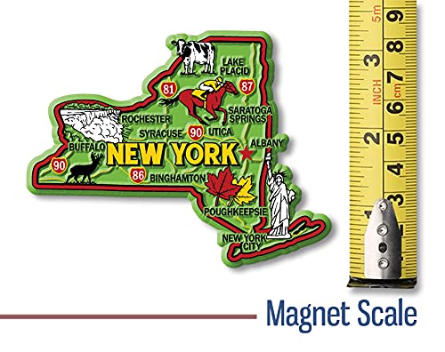 Imán decorativo New York clásico 4" x 3.1" en goma miniatura 2