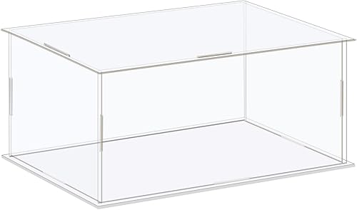 MECCANIXITY Caja de exhibición de acrílico Escaparate claro de la protección a prueba de polvo 6.3x4.3x4.3 pulgadas para exhibición de coleccionables