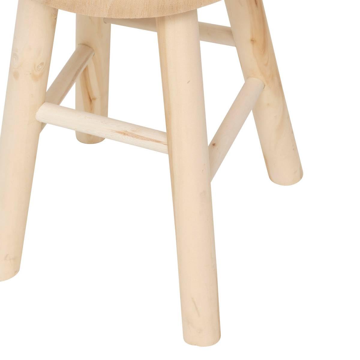 ATMOSPHERA CREATEUR D'INTERIEUR - Sgabello nyar in Paulownia Beige d28x41cm