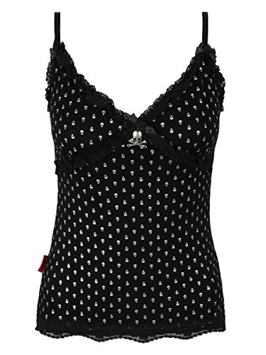 Women39;s Spaghetti Strap With Small Skull Print Top