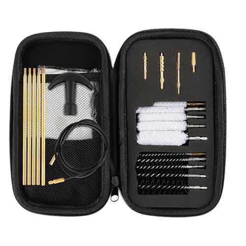 FOCUHUNTER Kit de Nettoyage pour Armes à feu pour calibres 4,5/5,55/9/12,7 mm, kit de Nettoyage 22...