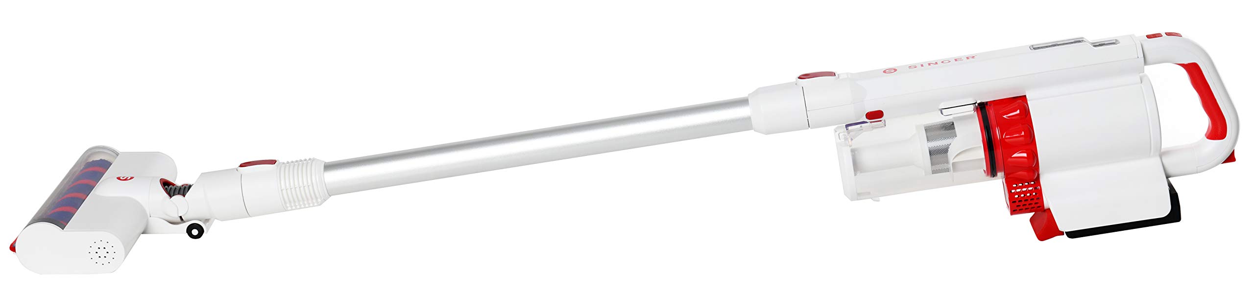 Singer Sonic VC250 Aspirador inalámbrico 3 en 1, aspirador escoba sin bolsa silenciosa, a mano, potente ligero, batería extraíble, filtros HEPA