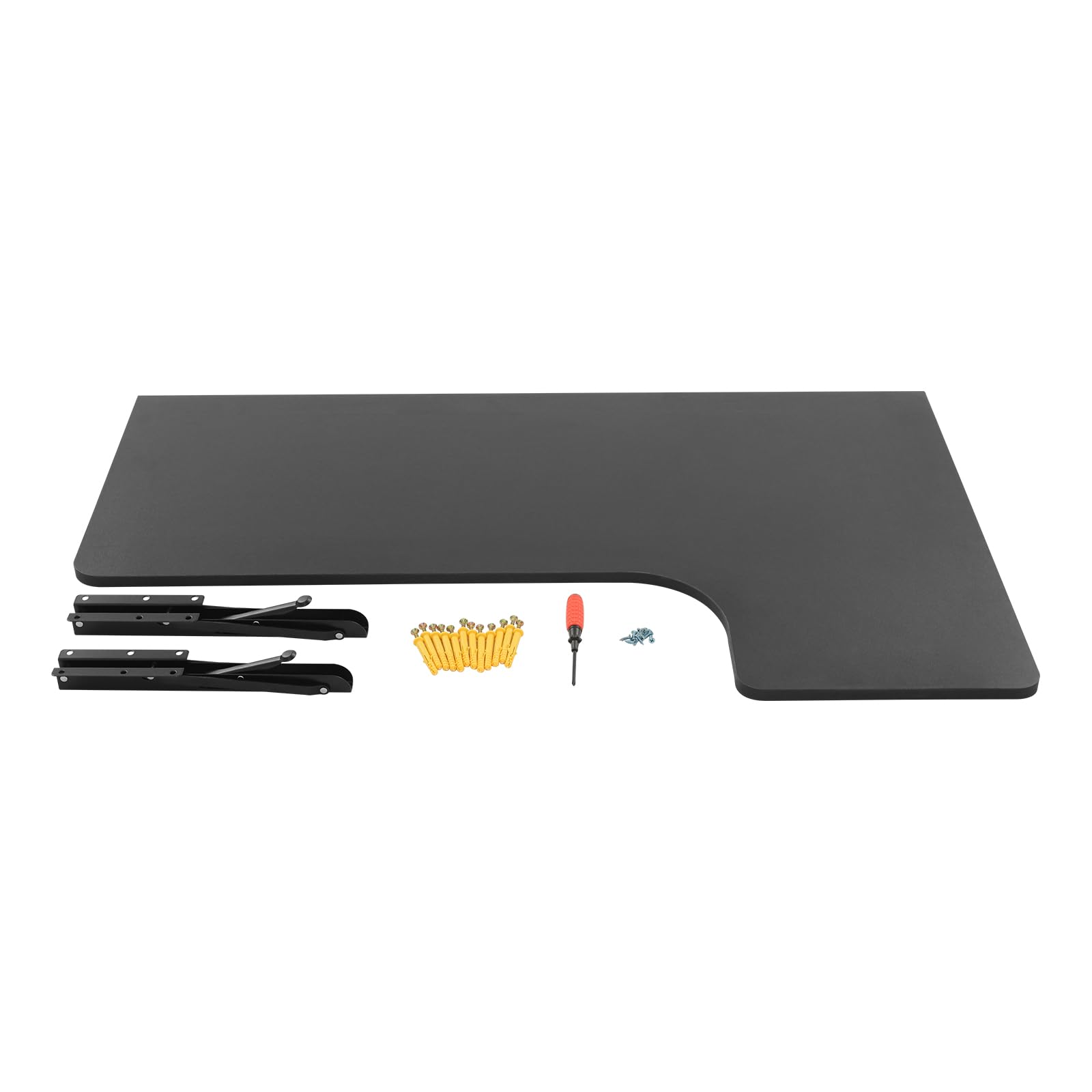 Klappbarer Wandtisch 100x60cm Wand Klappbarer Tisch, Schwebender Schreibtisch Computertisch für kleine Räume, Heimbüro, Esszimmer, Waschküche, Küche, Bar (Schwarz)