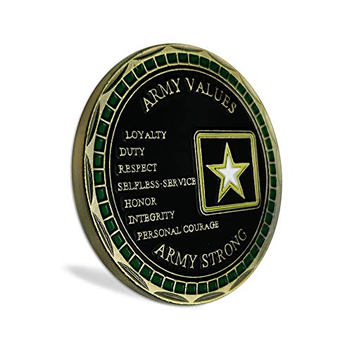 Moneda con valores del Ejército de EE.UU. en metal miniatura 6