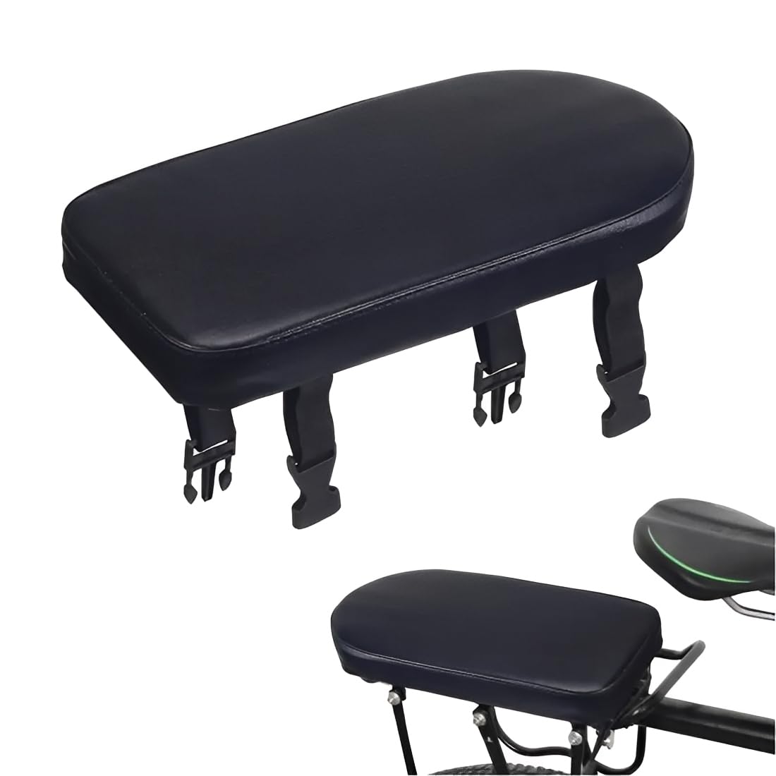 1 Pezzi Sella Bici Comoda, Sedile Posteriore Bicicletta, Sellino Posteriore Bici In Pelle PU, Altamente Elastica, Morbida e Confortevole, Impermeabile Ecuscino Cuscino per Bicicletta