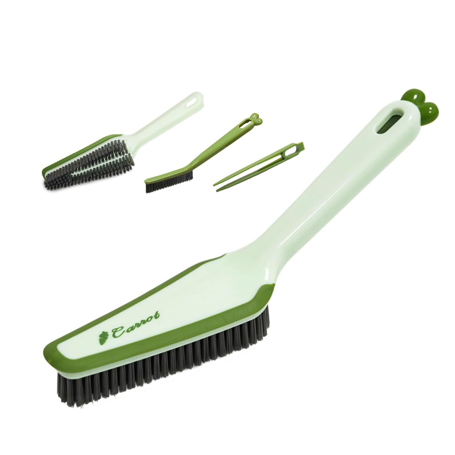 Bathroom Cleaner Shower Cleaning Brush, Scrubbing Brush loor Scrubbing Carpet Hard Bristle Brushes with Handle Multifunctional Bathroom Floor Scrubbing Brushes for Bathtub Toilet Sink Tile (Green)