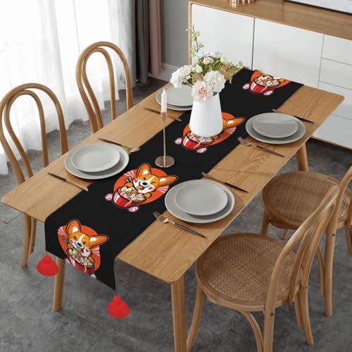 Chemin de table de Noël Corgi original pour égayer vos repas festifs - 2