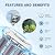 Ceoighe 3 Pack Reverse Osmosis 10 Inch Mixed Bed Color Changing Deionization Resin Filter Compatible with Aquatic Life RO/DI System, RODI Reverse Osmosis DI Water Filter Replacement