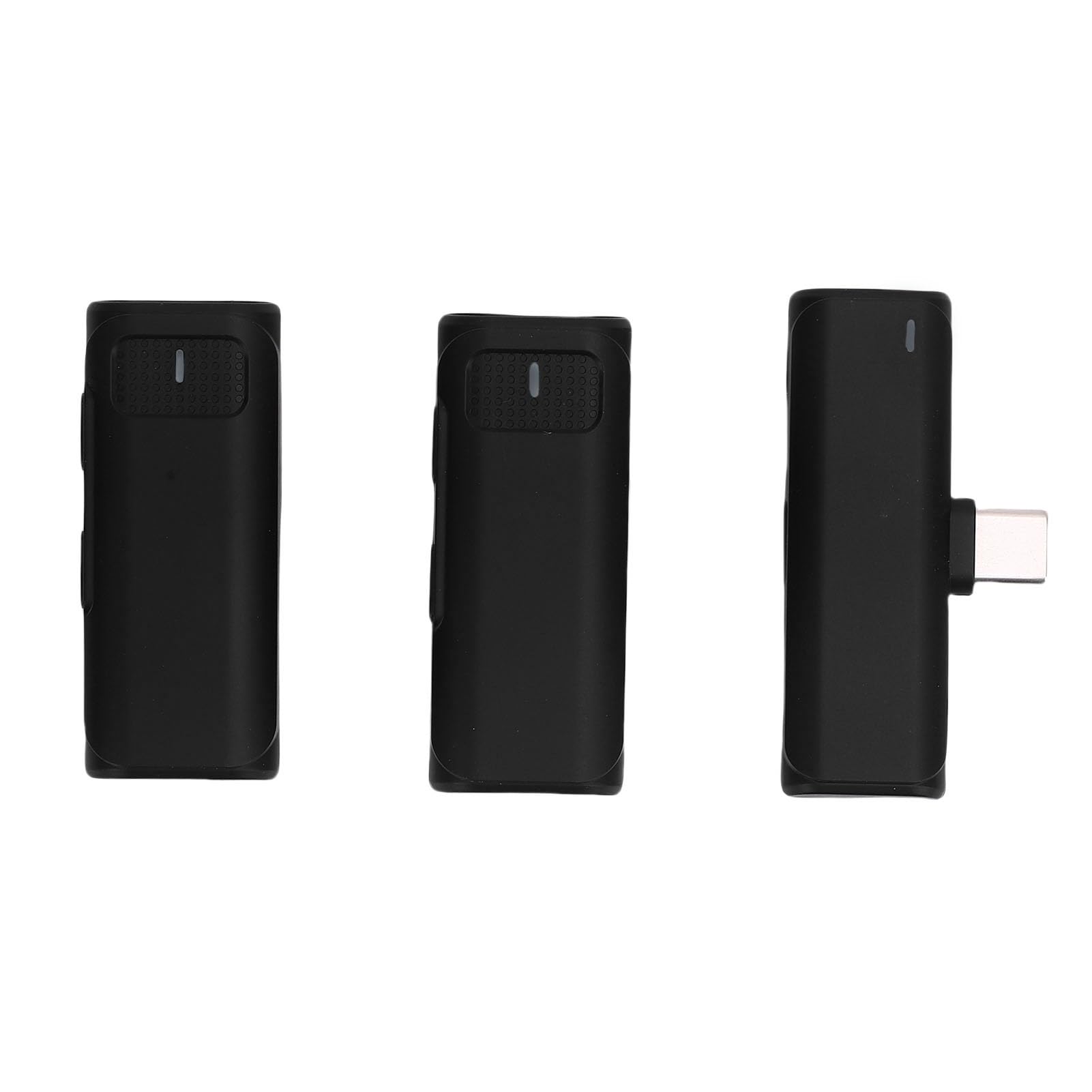 Pongnas Microfono Lavalier Antivento con Cancellazione del Rumore da 2,4 GHz per la Registrazione Video Streaming Live Vlogging Interviste - Microfono a Clip con Monitoraggio in Tempo Reale e