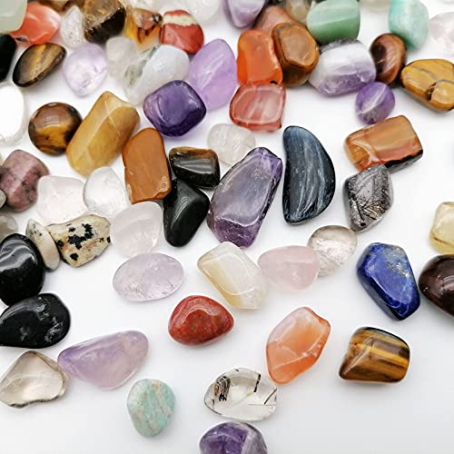 Image of 335g Assorted Stone Quartz Crystals Rocks Crushed Crystal Quartz Tumbled Rocks and Crystals