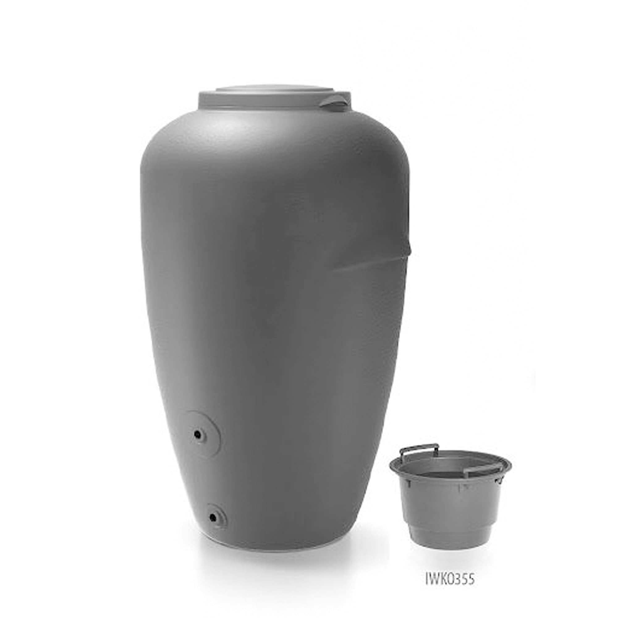 Prosperplast Aqua Can 440L Aquacan plastikowa beczka na wodę deszczową w kolorze antracytowym, 82 dł. x 76 szer. x 126 cm wys