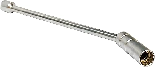 Miniatura 9 de Magnético giratorio de 0.630 in con enchufe de bujía de pared delgada, controlador de 38 pulgadas × longitud total de 12 pulgadas, enchufe de pared