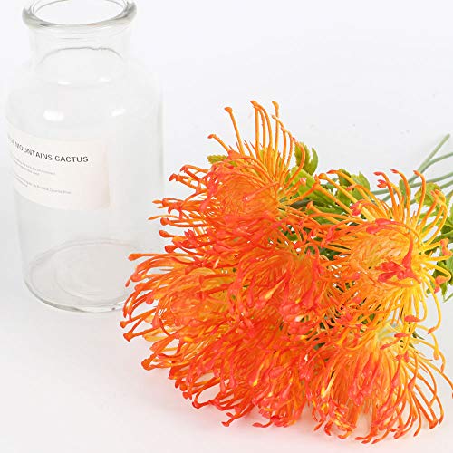 Nahuaa 6Pcs Artificial Fall Flowers Uv Resistant Fake Plastic Protea Cynaroides Floral Bouquets Table Centerpieces Arrangements Home Kitchen Office Indoor Outdoor Decor #TOP5