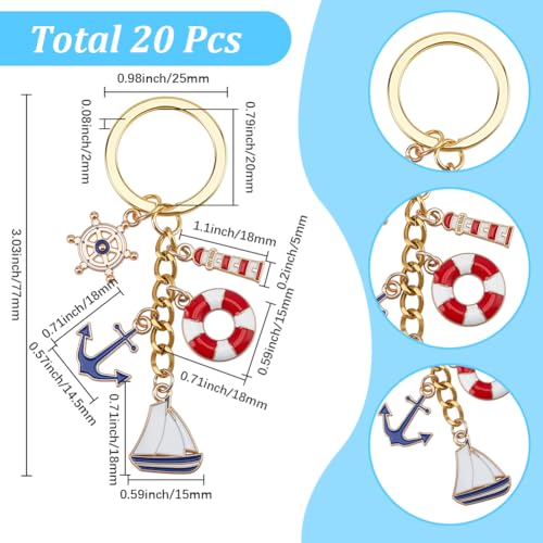 Pendentifs bateau et phare d'été parfaits comme cadeau d'invité - 3