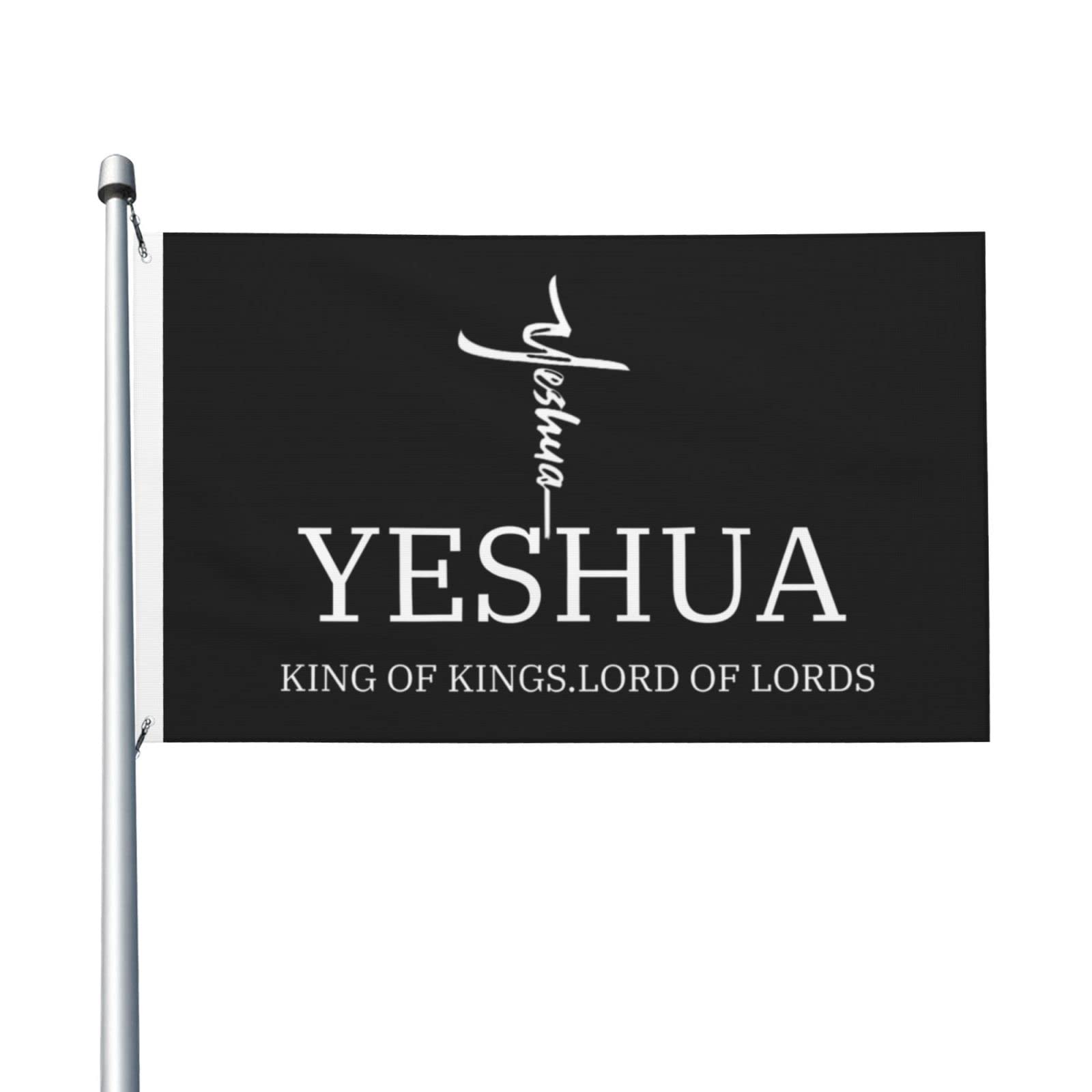 Yeshua Jesus Christian Garden Flag 3x5 Ft Double Side Print Flags Banner Decoration For House Outdoor Indoor
