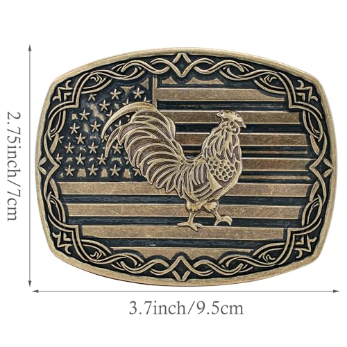 Image of Cowboy Belt Buckle for Men Western Cowgirl Rodeo Longhorn Bull Belt Buckles