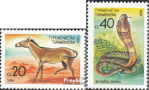 Prophila Collection Turkmenistan 2-3 (Completa Edizione) 1992 Flora (Francobolli per i Collezionisti) Anfibi / rettili / Dinosauro