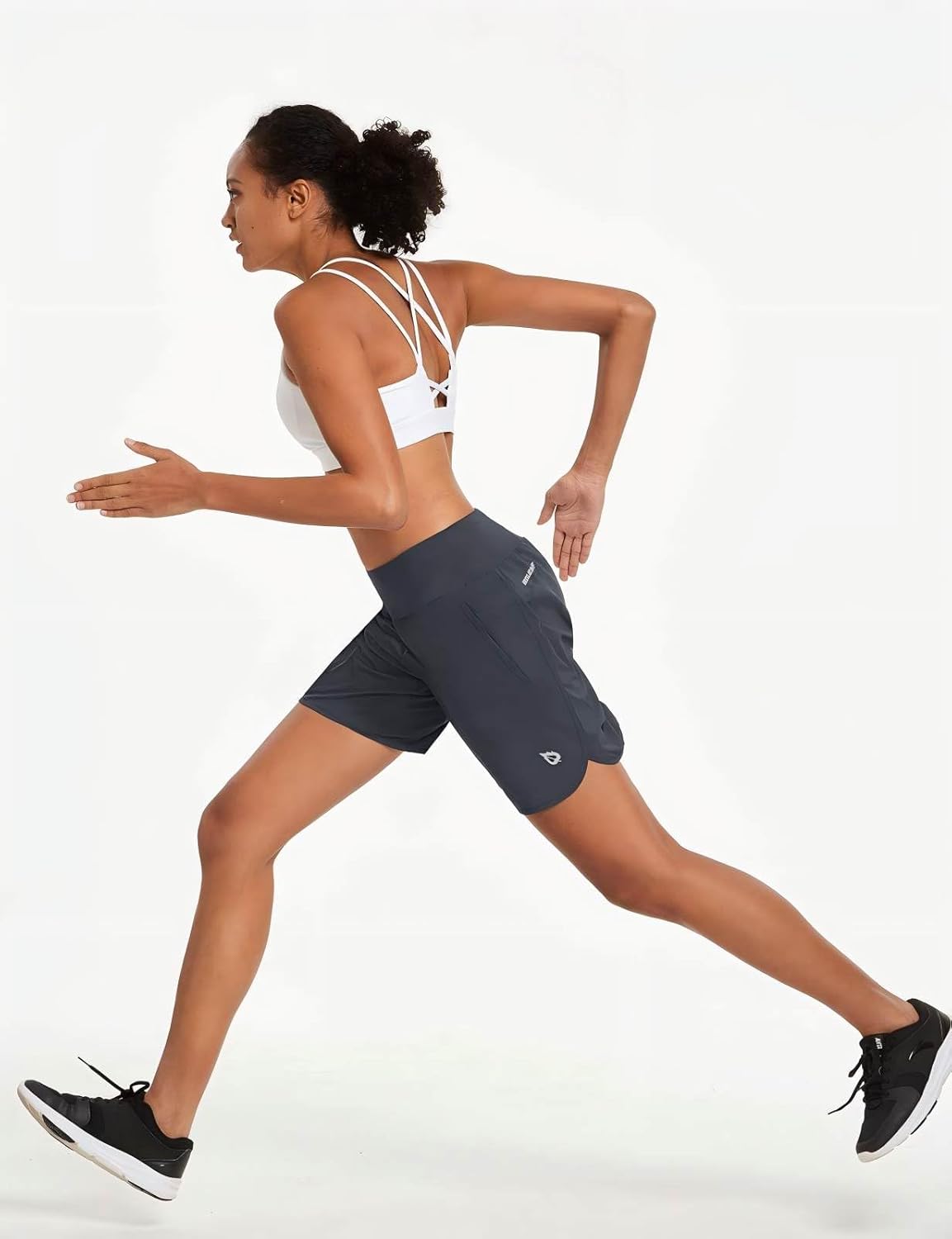 baleaf Womens' 7" Long Running Athletic Shorts with Liner High Waist Workout Gym Quick Dry Soft Split Leg Zipper Pocket - Image 6