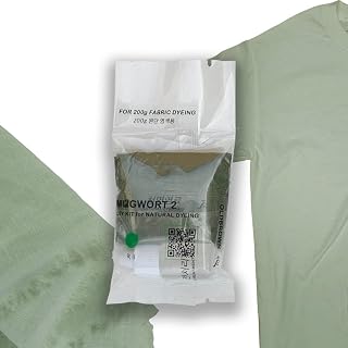 Mugwort Natural dye kit for Fabric, sage Green Color, Fabric dye, tie dye, Cloth Cotton Silk Wool dye, DIY, Plant, Botanical, 24