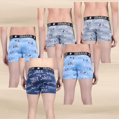 Image of Men's Nylon Stretch Printed Trunk | Ultra-Soft, Breathable Innerwear for Men | Stylish & Supportive Fit
