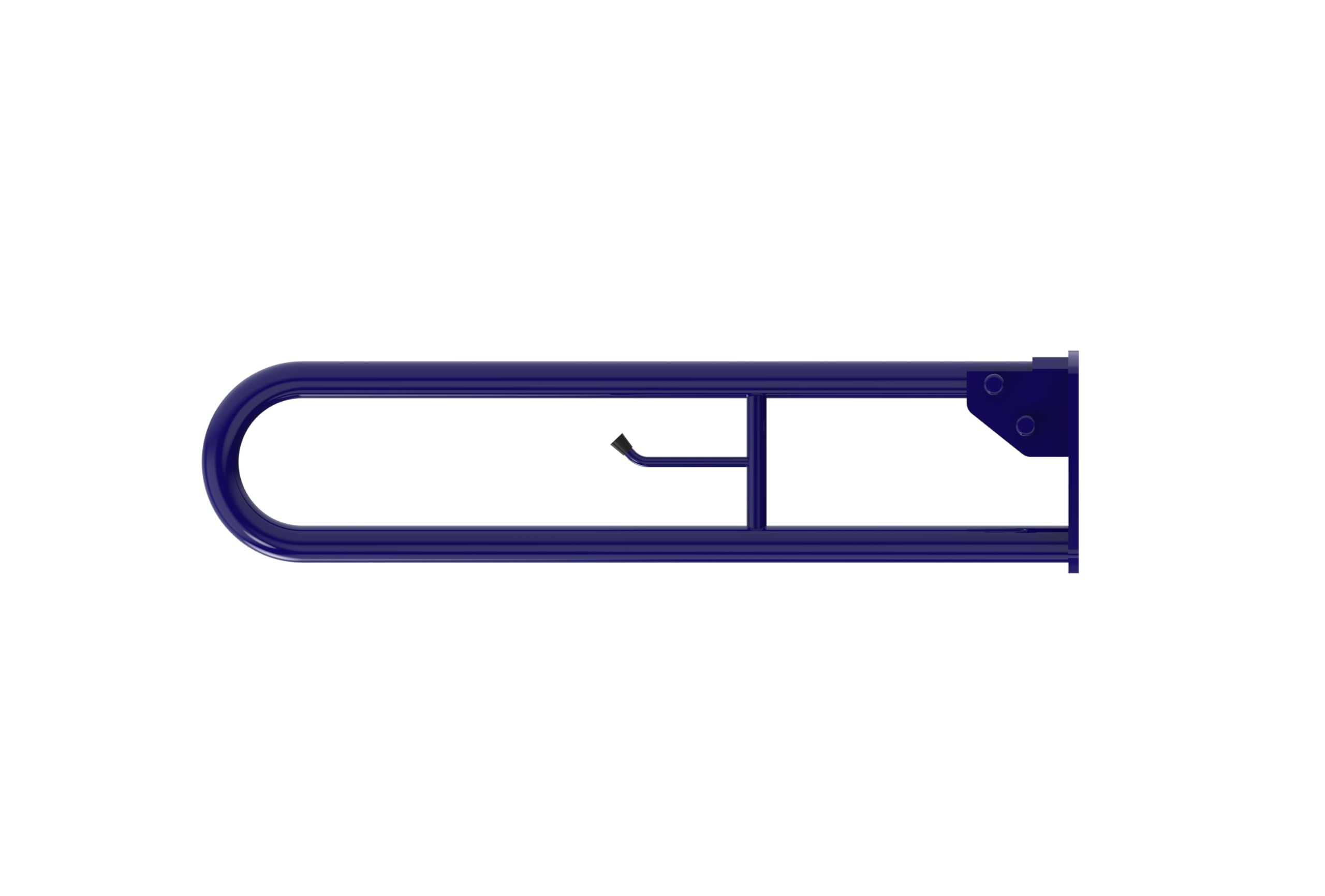 I.Care Barra de apoyo plegable para baño, 80 cm, color azul, brazo oscilante de pared