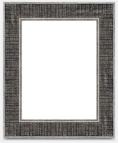 Rustic Hardwood Frame (8x10, Rustic Black & Silver)