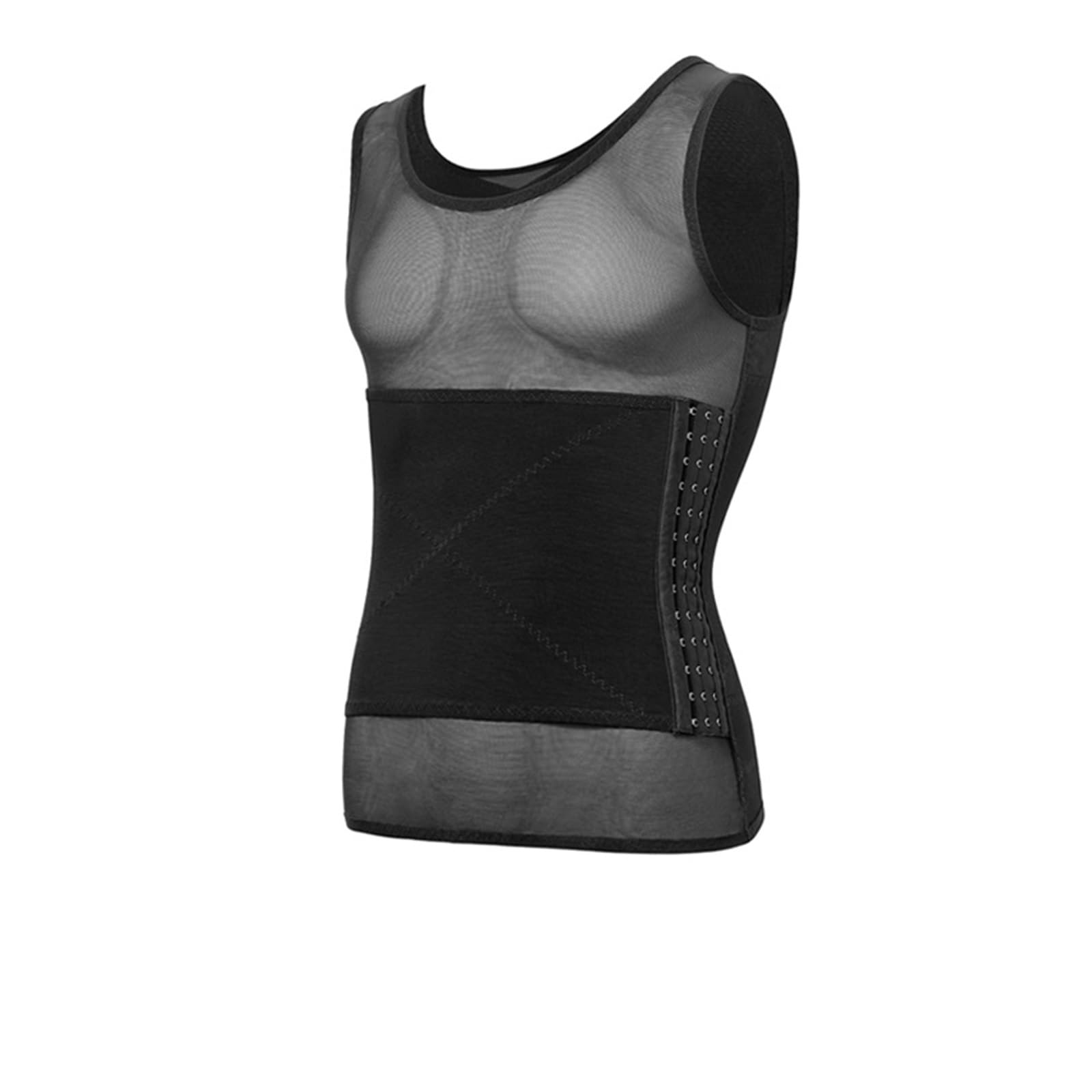 CMBSSTFC Shape Shirt Herren-Körper-Kompressionshemden, Bauch-Shapewear, Bauchweg-Gynäkomastie-, Korsett, Taillentrainer, Tops