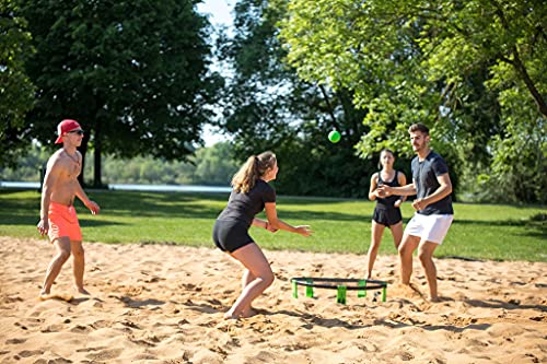 bamball® Roundnet-Set mit 3 Bällen + extra Pumpe – enthält 3 Bälle (1 Trainingsball + 2 Spielbälle), verstärkte… – Bild 7