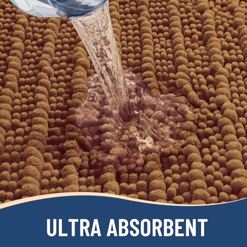 Image of Arotive Luxury Small Bathroom Rugs 24x16, Extra Soft Thick Absorbent Shaggy Chenille Bath Rugs, Machine Wash Dry, Bath Mats for Bathroom Floor, Tub and Shower, Home Decor Accessories, Ochre