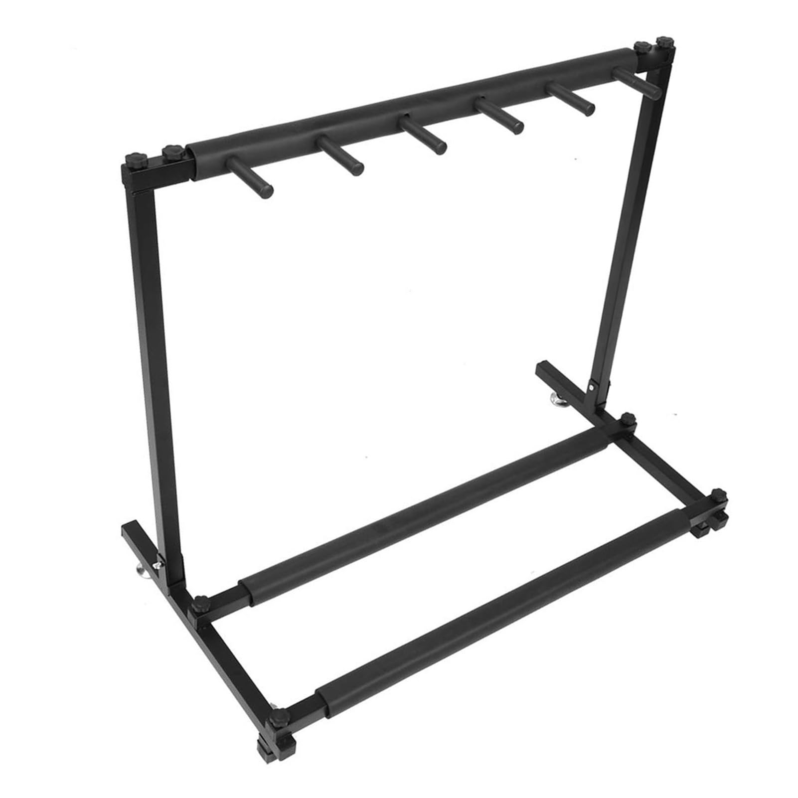 Robusto Supporto per Chitarra in Metallo, Imbottitura in Morbida Gomma, Struttura in Ferro, Organizer Porta Supporto per Chitarra in Metallo (5 teste), supporto chitarre