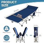 2 Pack Camping Cot with Mattress, Folding Camping Cot for Adults - Image 3