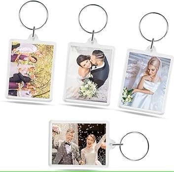 Llaveros Personalizados Con Foto Paquete De 30 Llaveros De Fotos En Blanco De Doble Cara De Acrílico Transparente Con Anillo Dividido Rojo Verde Llavero Foto Personalizada