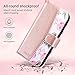 ULAK Compatible with iPhone XR Wallet Case for Women, Premium PU Leather Folio Flip Case with Card Holders Kickstand, Shockproof Protective Phone Cover 6.1 inch, Rose Gold