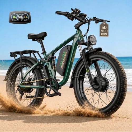 9000W 50MPH Dual Motor E-Bike Up to 110Mi 60V 26" Fat Tire PU266/366 image 5