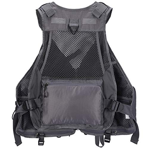 Image of BASSDASH Strap Fishing Vest Adjustable for Men and Women, for Fly Bass Fishing and Outdoor Activities