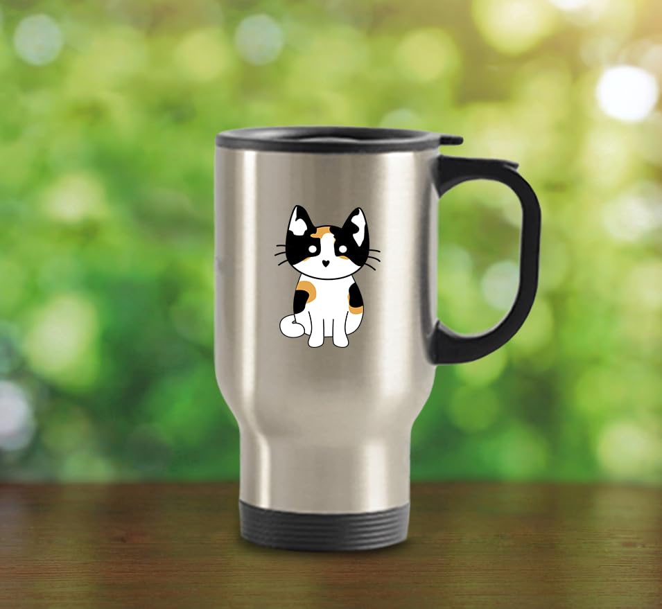 Calico Cat Travel Mug Calico Cat Mug Funny Tea Hot Cocoa Coffee Cup