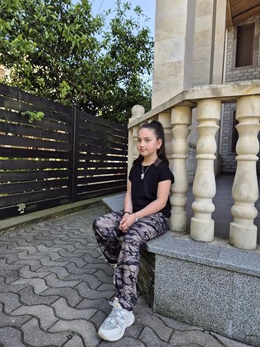 Image of Arshiner Girls Clothes 2 Piece Summer Outfits Drop Shoulder Top Pullover Sweatpants Jogger Set Sweatsuits Tracksuits 6-14Y