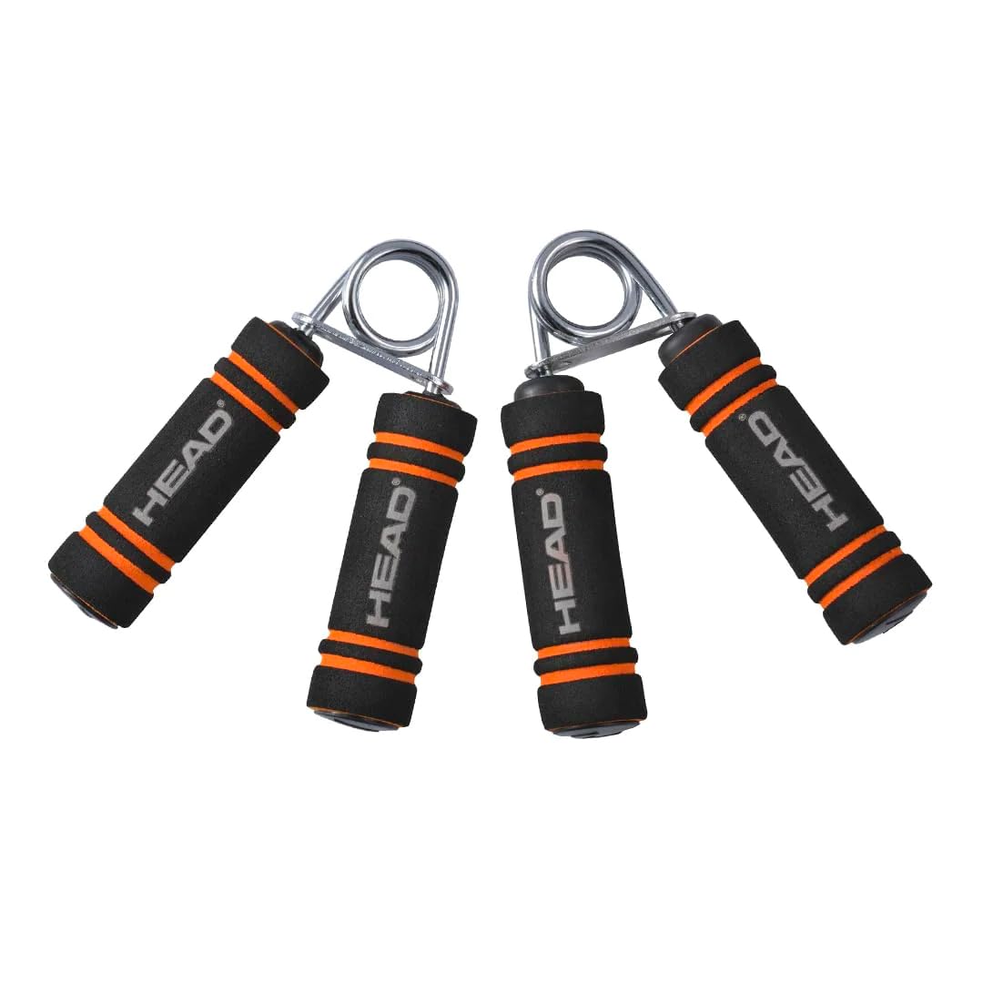 HEAD Finger Hand Gripper 60 Kg with Foam Handle | Hand Grip Strengthener for Gym Workout | Forearm & Finger Exercise Equipment for Men & Women | Power Gripper | Adjustable Hand Gripper Combo - Black (B0BWNGCW8D) Amazon Price History, Amazon Price Tracker
