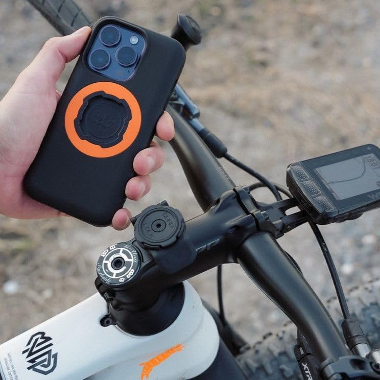 Quad Lock zestaw montażowy nasadki kierownicy roweru z etui MAG na telefon iPhone 15