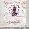 TeesReal Personalized to My Badass Daughter Blanket from Mom Dad Mother Floral Butterfly Daughter Birthday Gifts Graduation Christmas Customized Fleece Throw Blanket (60 x 80 in Adult Size) #3