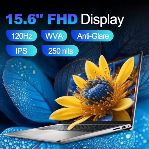 Image of Dell 15 Laptop DC15250 for Business, Intel 10-Core i7-1355U, 32GB RAM, 1TB SSD, 15.6 inch FHD IPS 120hz 250nits Display, Backlit Keyboard, Fingerprint Reader, Copilot AI, Windows 11 Pro, Sliver