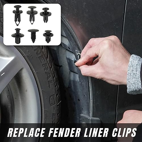 190 Pezzi Clip Rivetto di Fissaggio in Plastica 6