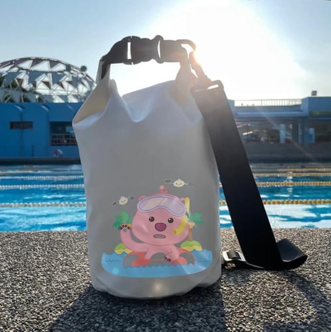 Image of 5L Waterproof Dry Bag - Portable Roll-Top Storage Sack - Essential Gear for Beach, Rafting, Swimming, Paddleboarding - Durable Material (1Pcs)