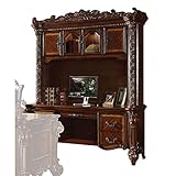 Acme Furniture Vendome Wood Computer Desk and Hutch Set in Cherry