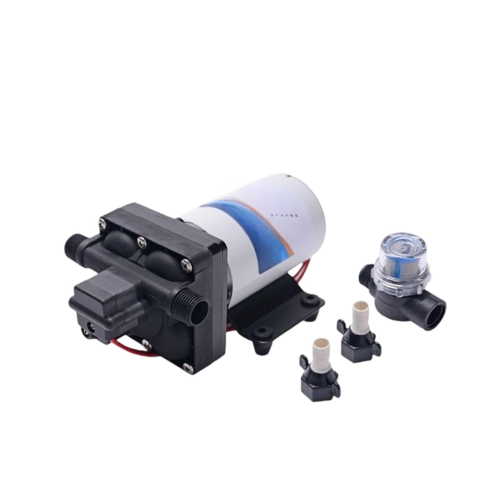 Mkhqst One Color Rv Pump 48V Dc Electric Booster Self-Priming Water Yacht Miniature Diaphragm Silent,Sturdy & Leak-Proof Construction